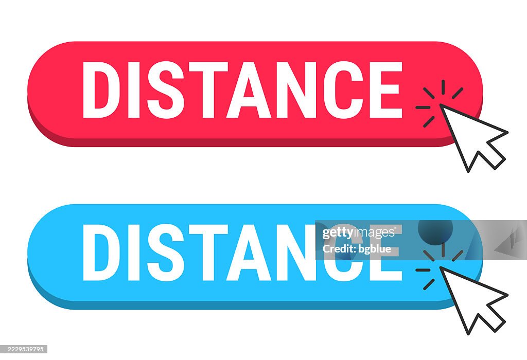 Distance Red Png Distance Red And Blue Buttons With Cursor On White Background High-Res ...