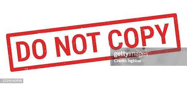 do not copy - red rubber stamp on white background - copy texture stock illustrations