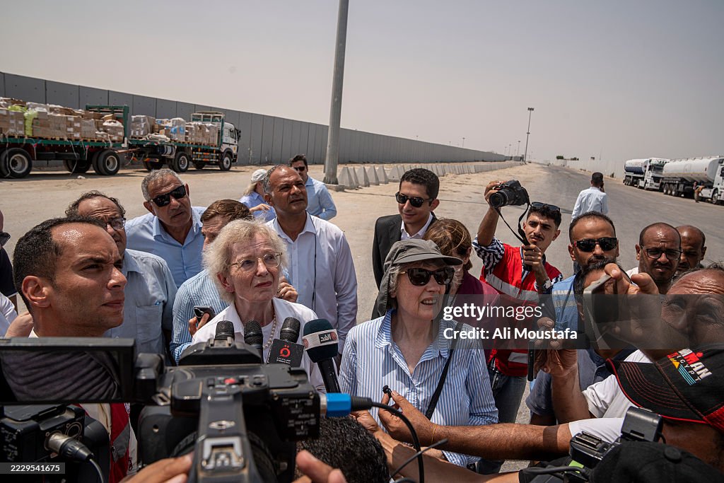 Members of 'The Elders' NGO Arrive in Rafah To Inspect Aid Warehouses and Border Crossings