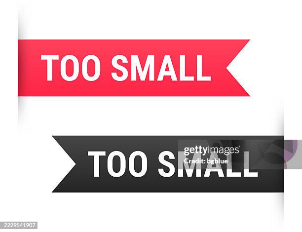 too small - banner, bookmark, ribbon, label on white background - too small stock illustrations