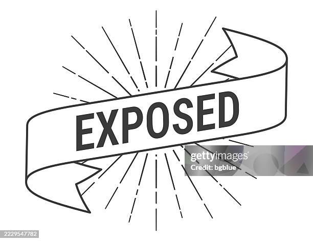 exposed - banner with sunbursts on white background - ceiling light stock illustrations