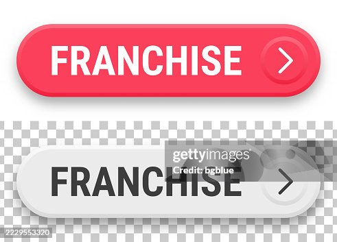 Franchise - 3D click web buttons on blank background Franchise - 3D click web buttons on blank background