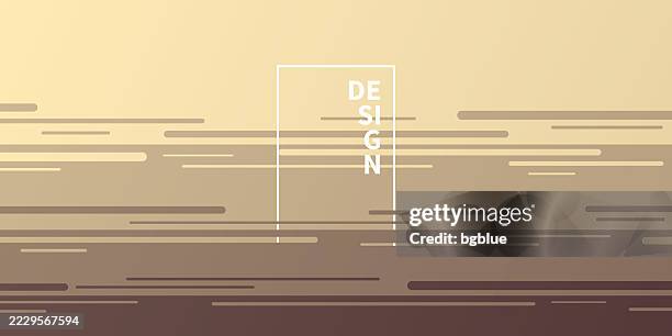 abstract design with horizontal lines and brown gradient - trendy background - sunset timelapse stock illustrations