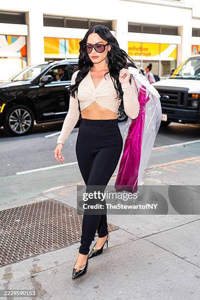 Demi Lovato is seen in Chelsea on August 11, 2025 in New York City.