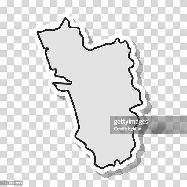 goa map sticker on blank background - goa stock illustrations