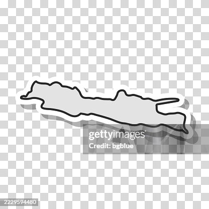 Java map sticker on blank background Java map sticker on blank background