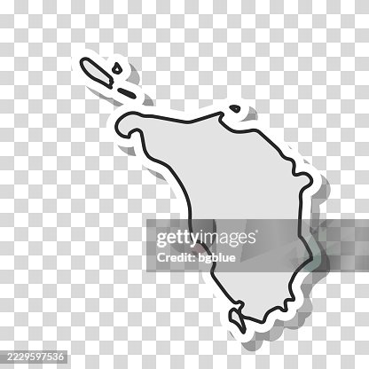 Mindoro map sticker on blank background Mindoro map sticker on blank background