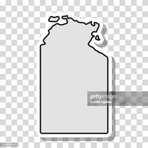 northern territory map sticker on blank background - darwin stock illustrations