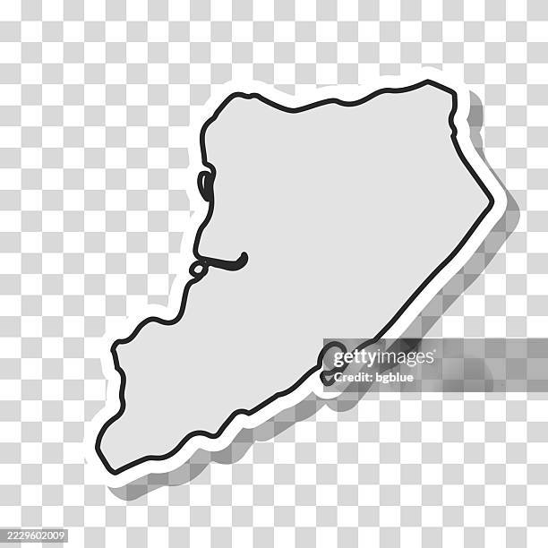 staten island map sticker on blank background - staten island stock illustrations