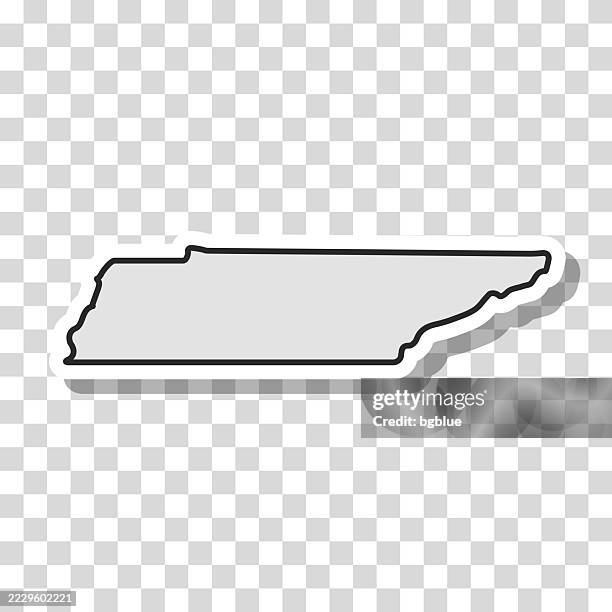 tennessee map sticker on blank background - memphis patterns stock illustrations