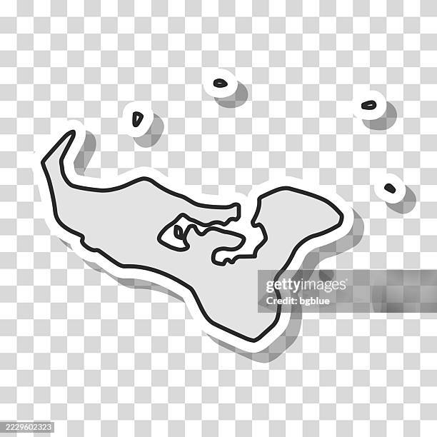 tonga map sticker on blank background - tonga stock illustrations
