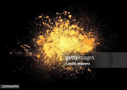 Yellow paint powder splash Yellow paint powder splash