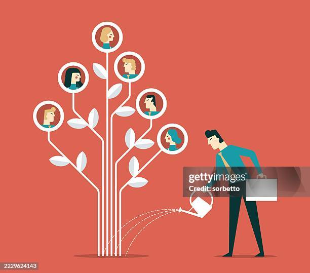 karriere entwicklung - mitarbeiterbindung stock-grafiken, -clipart, -cartoons und -symbole