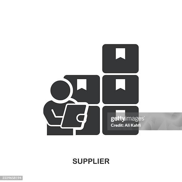 supplier glyph solid icon. solid icon that can be applied anywhere, simple, pixel perfect and modern style. - storage solutions stock illustrations