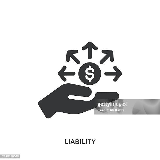 liability glyph solid icon. solid icon that can be applied anywhere, simple, pixel perfect and modern style. - liability claims stock illustrations