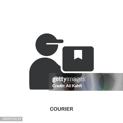 Courier glyph solid icon. Solid icon that can be applied anywhere, simple, pixel perfect and modern style. Courier glyph solid icon. Solid icon that can be applied anywhere, simple, pixel perfect and modern style.