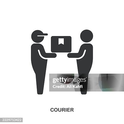 Courier glyph solid icon. Solid icon that can be applied anywhere, simple, pixel perfect and modern style. Courier glyph solid icon. Solid icon that can be applied anywhere, simple, pixel perfect and modern style.