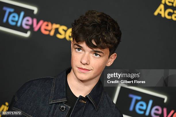 Owen Cooper attends "Adolescence": Limited Or Anthology Series Nominee Press Line at the TV Academy Inaugural Televerse Festival held at the JW...