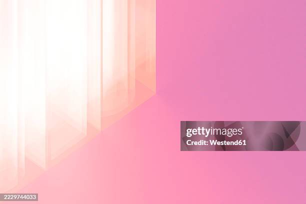 abstract pink and light gradient with translucent curtain in a minimalistic corner - wall corner stock illustrations