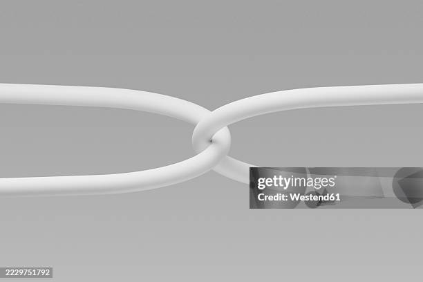 ilustraciones, imágenes clip art, dibujos animados e iconos de stock de 3d rendering of intertwined white chains symbolizing connection and teamwork - resiliencia
