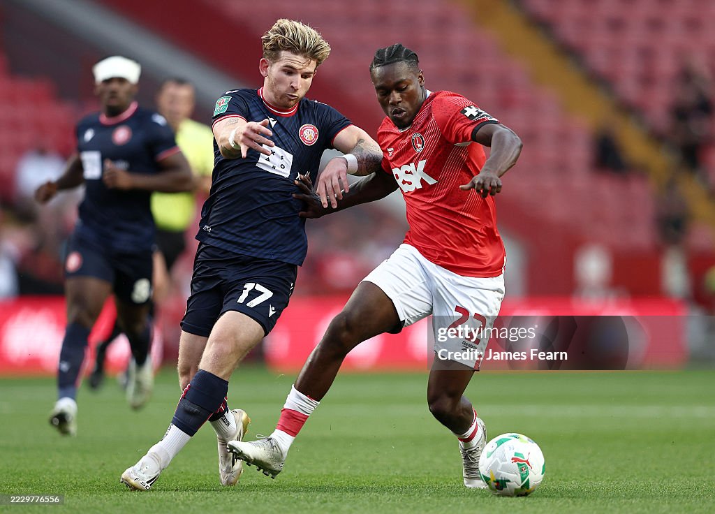 Charlton Athletic v Stevenage - Carabao Cup First Round