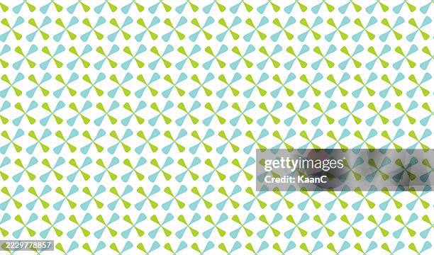 geometric flower pattern vector background - colorful seamless design vector stock illustration - abstract plus pattern stock illustrations