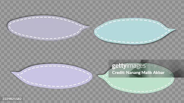 speech bubbles paper torn, sticker, or icon set with transparent background - speech language pathologist stock illustrations