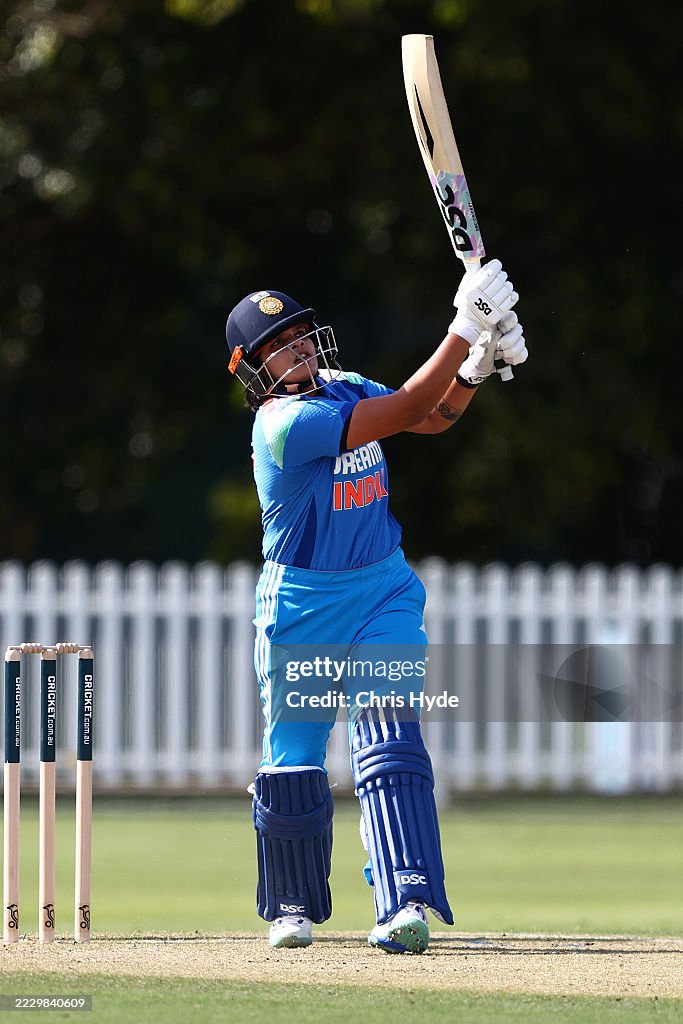 Shafali Verma of India A bats during game one of the Women's ODI ...