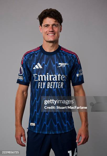 Christian Norgaard Of Arsenal During The Media Day At London Colney christian-norgaard-of-arsenal-during-the-media-day-at-london-colney