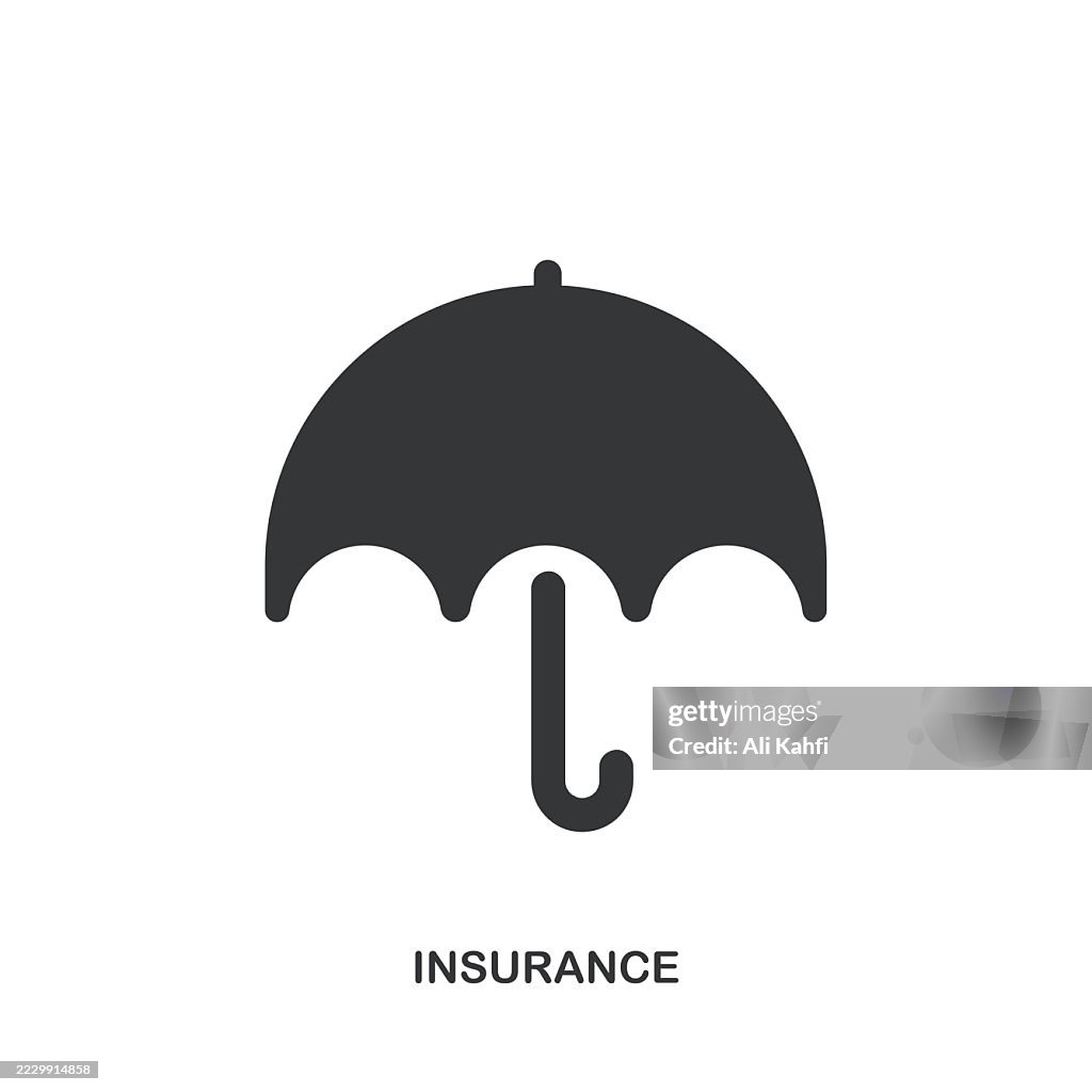 Insurance glyph solid icon. Solid icon that can be applied anywhere, simple, pixel perfect and modern style.