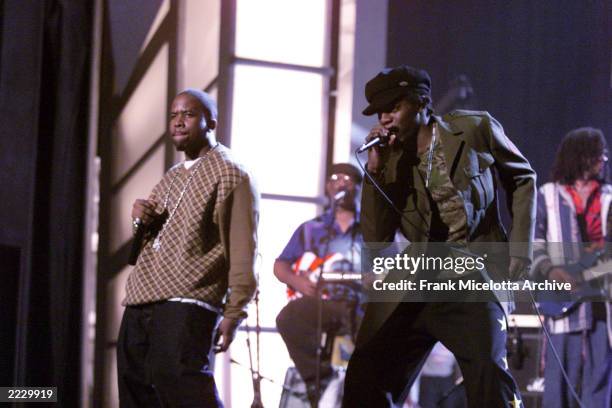 Outkast during rehearals at the 44th Annual Grammy Awards at the Staples Center in Los Angeles, Ca., Feb. 24, 2002.