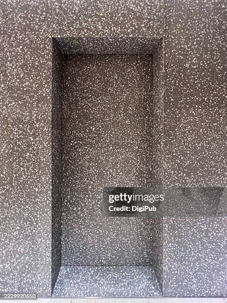 terrazzo-style wall structure - alcove stock pictures, royalty-free photos & images