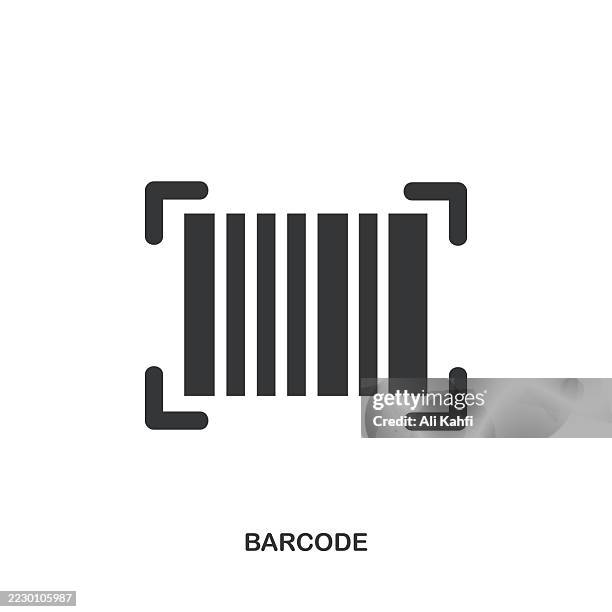 barcode glyph solid icon. solid icon that can be applied anywhere, simple, pixel perfect and modern style. - consumer reading label stock illustrations
