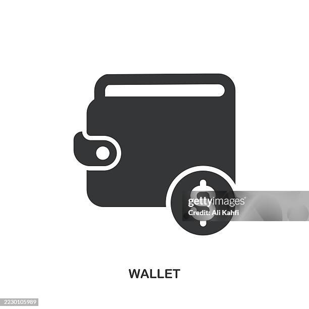 wallet glyph solid icon. solid icon that can be applied anywhere, simple, pixel perfect and modern style. - canadian dollar stock illustrations