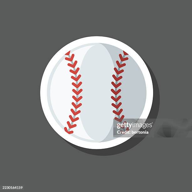 baseball sticker icon - baseball logo stock illustrations