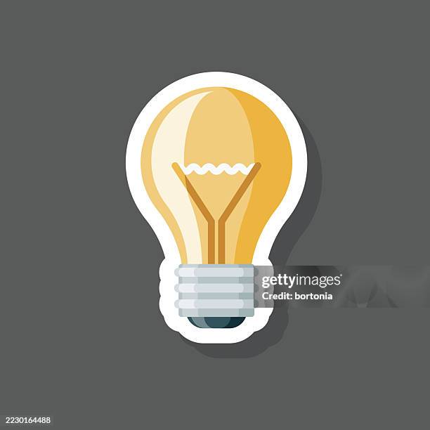lightbulb sticker icon - light bulb stock illustrations