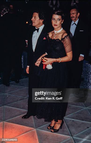 Princess Caroline of Monaco and her husband Philippe Junot at the opening of Regine's in London, 9th January, 1979.