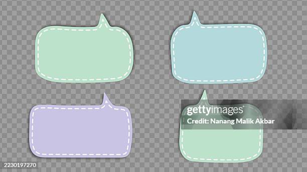 speech bubbles paper torn, sticker, or icon set with transparent background - speech language pathologist stock illustrations