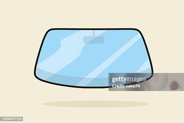 car windshield illustration - windshield stock illustrations