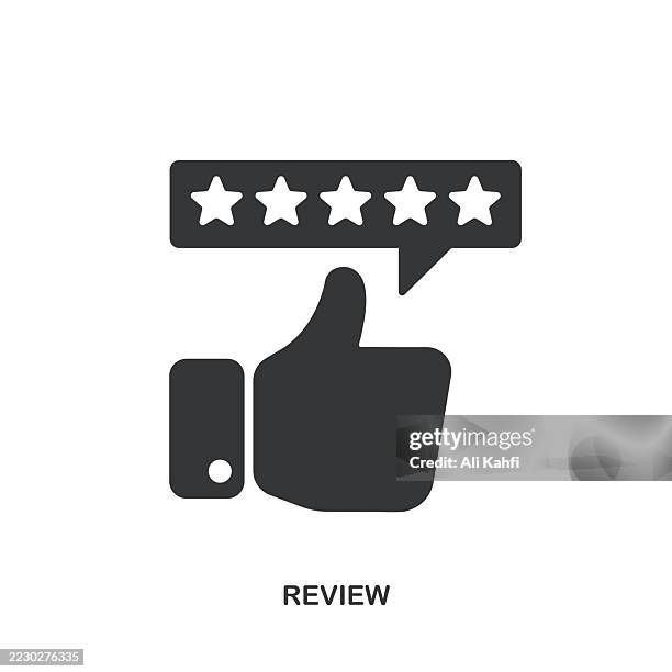 ilustrações de stock, clip art, desenhos animados e ícones de review glyph solid icon. solid icon that can be applied anywhere, simple, pixel perfect and modern style. - depoimento