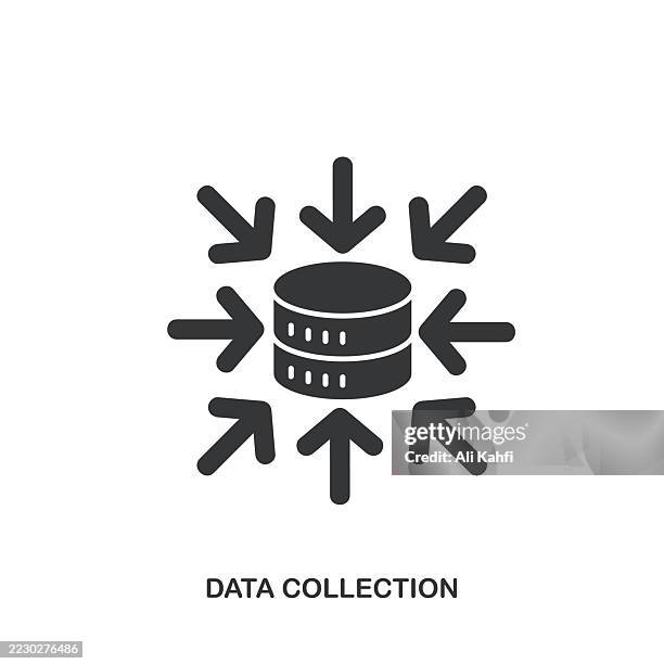 data collection glyph solid icon. solid icon that can be applied anywhere, simple, pixel perfect and modern style. - collect icon stock illustrations