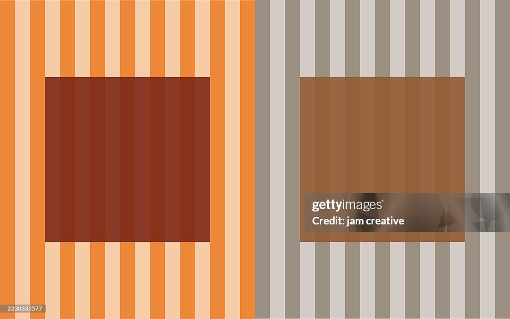 Autumn - abstract geometric poster with striped pattern background