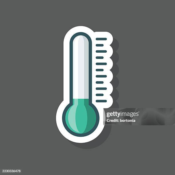 bildbanksillustrationer, clip art samt tecknat material och ikoner med cold temperature sticker icon - frys