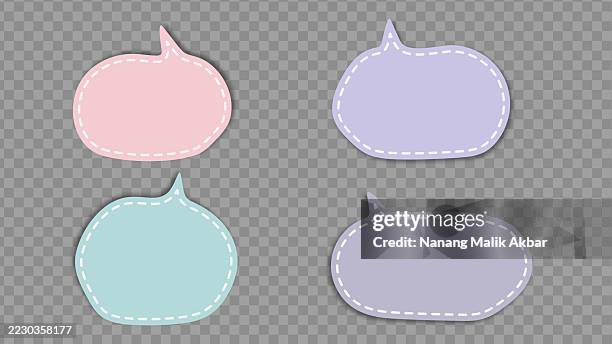 speech bubbles paper torn, sticker, or icon set with transparent background - speech language pathologist stock illustrations