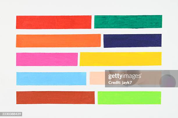 multicolored paint strokes - watercolor stroke stock pictures, royalty-free photos & images