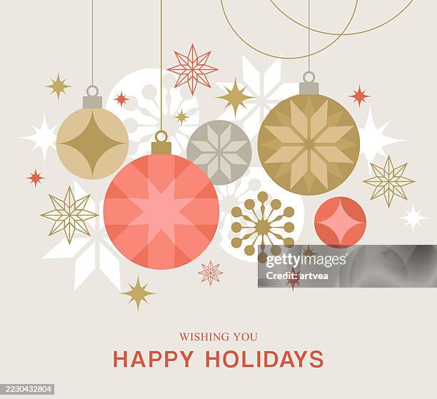 holiday christmas card - weihnachtskarte stock-grafiken, -clipart, -cartoons und -symbole