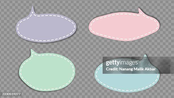 speech bubbles paper torn, sticker, or icon set with transparent background - speech language pathologist stock illustrations