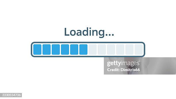 bildbanksillustrationer, clip art samt tecknat material och ikoner med loading bar color icon - lasta