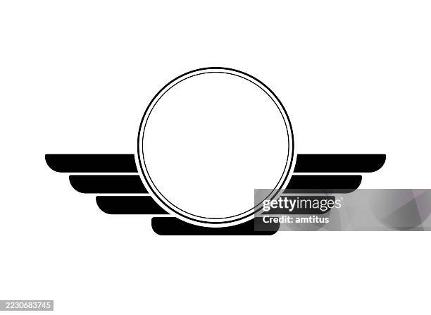 wing circle - eagle feather stock illustrations