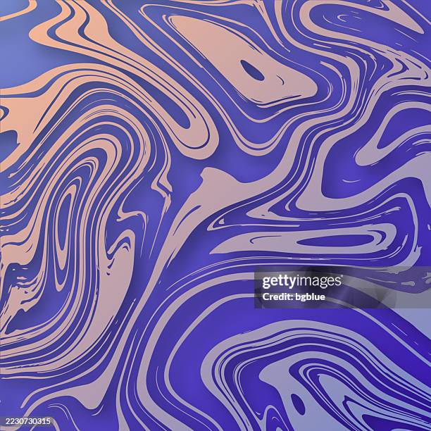 liquid background with blue gradient - trendy design - dark marble texture stock illustrations